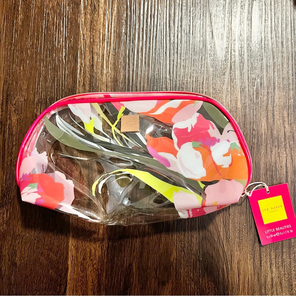 Ted Baker Pink Floral Cosmetic Bag